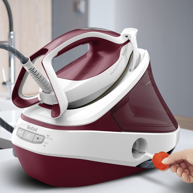 Electronice si Electrocasnice - Ingrijirea tesaturilor - Statii de calcat - Statie de calcat Tefal Pro Express Ultimate GV9711E0, 3000W, 7,5 bari, jet de abur 590 g/min, abur variabil 0-155 - Infinity.ro