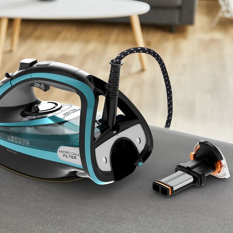 Electronice si Electrocasnice - Ingrijirea tesaturilor - Fiare de calcat - Fier de calcat Tefal FV9844E0 Ultimate Pure, 3200 W, Talpa Durilium AirGlide Autoclean, jet de aburi 250gr/min - Infinity.ro