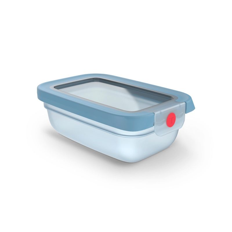 Casa si Gradina - Bucatarie si vesela - Organizare si depozitare bucatarie - Cutii alimentare - Set de 3 caserole Tefal ONEClick N1230510, 0.3 L, plastic, inchidere 100% etansa, albastru - Infinity.ro