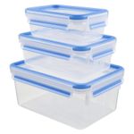 Casa si Gradina - Bucatarie si vesela - Organizare si depozitare bucatarie - Cutii alimentare - Set de 3 caserole MasterSeal Plastic K3028912, inchidere etans, 0.55 / 1 / 2.3 L, plastic, transparent - Infinity.ro