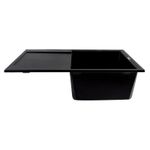Casa si Gradina - Sanitare - Chiuveta bucatarie si accesorii - Chiuvete bucatarie - Chiuveta de bucatarie din granit cu o cuva si scurgator, seria HORIZON, Black 780x495x230 mm, FLOW FCB-7849HBM/1T - Infinity.ro