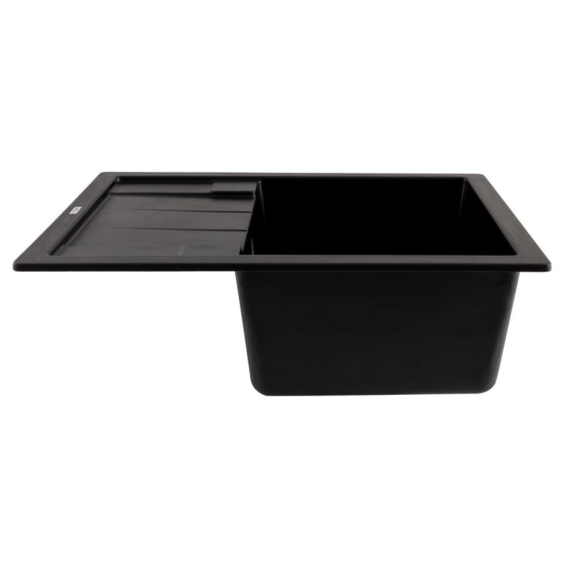 Casa si Gradina - Sanitare - Chiuveta bucatarie si accesorii - Chiuvete bucatarie - Chiuveta de bucatarie din granit cu o cuva si scurgator, seria ANILA, 645x495x200 mm, FLOW FCB-6449ABA/1T - Infinity.ro