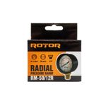 Casa si Gradina - Sanitare - Instalatii hidro - Fitinguri - RM-50/12R, Manometru radial apa 0-12 bar, 50 mm, conexiune 1/4", ROTOR - Infinity.ro