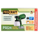 Casa si Gradina - Constructii - Vopsea si tencuieli - Pistoale si sisteme de vopsit si tencuit - Pistol de vopsit pe acumulator PROCRAFT PSE24, 20V, 1000 ml, debit 380 ml/min, acumulatorul nu este inclus - Infinity.ro