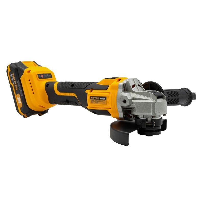 Casa si Gradina - Constructii - Scule electrice si accesorii - Polizoare - Polizor unghiular cu acumulator ROTOR R-PU2A 20V / 2Ah, brushless - Infinity.ro