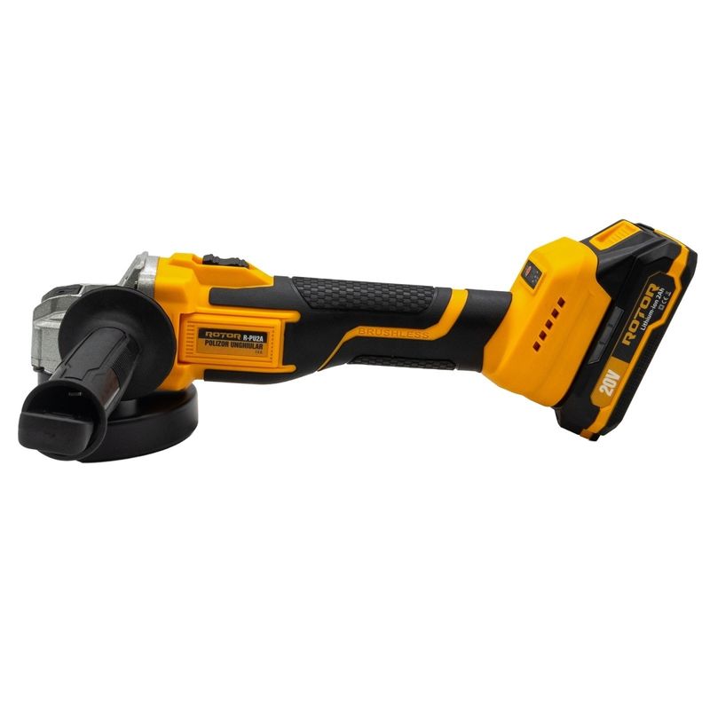 Casa si Gradina - Constructii - Scule electrice si accesorii - Polizoare - Polizor unghiular cu acumulator ROTOR R-PU2A 20V / 2Ah, brushless - Infinity.ro