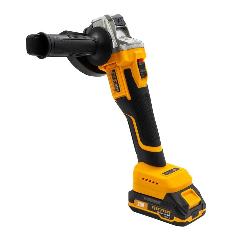 Casa si Gradina - Constructii - Scule electrice si accesorii - Polizoare - Polizor unghiular cu acumulator ROTOR R-PU2A 20V / 2Ah, brushless - Infinity.ro
