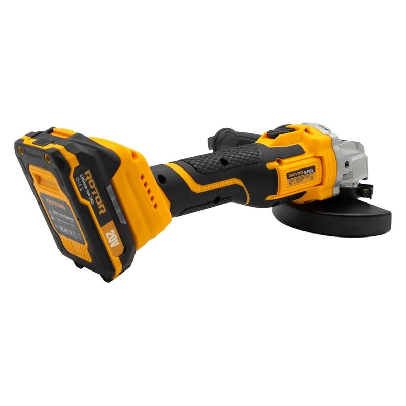 Casa si Gradina - Constructii - Scule electrice si accesorii - Polizoare - Polizor unghiular cu acumulator ROTOR R-PU2A 20V / 2Ah, brushless - Infinity.ro