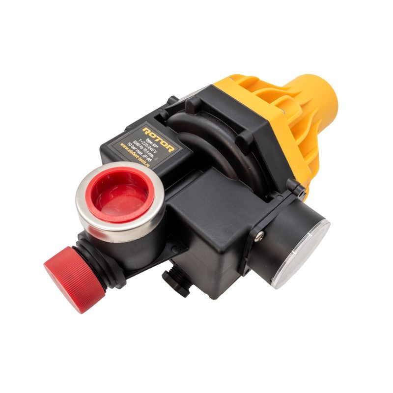 Casa si Gradina - Gradinarit si plante - Instalatii si accesorii pentru irigatii - Pompe apa - Prescontrol automat cu manometru pentru pompa de apa ROTOR RWPC-3, 1100W 1.5bar - Infinity.ro