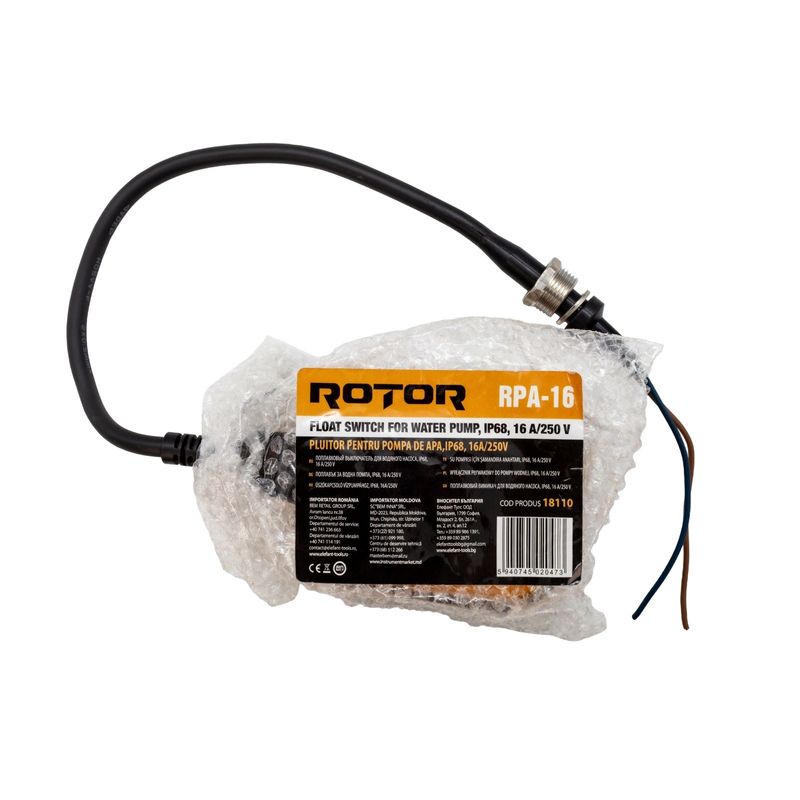 Casa si Gradina - Gradinarit si plante - Instalatii si accesorii pentru irigatii - Pompe apa - Plutitor pentru pompa de apa, 16 A/250 V, ROTOR RPA-16 - Infinity.ro