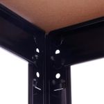 Casa si Gradina - Constructii - Depozitare, transport si protectie - Rafturi, fisete si vestiare - Raft de colt negru 70x45x180 cm pentru depozitare ROTOR - Infinity.ro