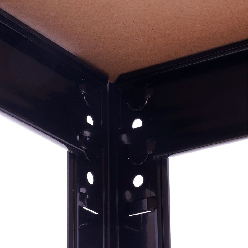 Casa si Gradina - Constructii - Depozitare, transport si protectie - Rafturi, fisete si vestiare - Raft de colt negru 70x45x180 cm pentru depozitare ROTOR - Infinity.ro
