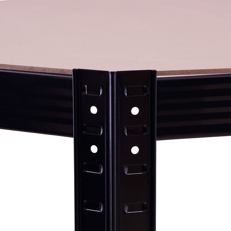 Casa si Gradina - Constructii - Depozitare, transport si protectie - Rafturi, fisete si vestiare - Raft de colt negru 70x45x180 cm pentru depozitare ROTOR - Infinity.ro