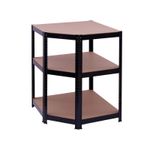 Casa si Gradina - Constructii - Depozitare, transport si protectie - Rafturi, fisete si vestiare - Raft de colt negru 70x45x180 cm pentru depozitare ROTOR - Infinity.ro