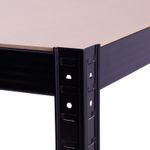 Casa si Gradina - Constructii - Depozitare, transport si protectie - Rafturi, fisete si vestiare - Raft de colt negru 70x45x180 cm pentru depozitare ROTOR - Infinity.ro
