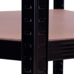 Casa si Gradina - Constructii - Depozitare, transport si protectie - Rafturi, fisete si vestiare - Raft de colt negru 70x45x180 cm pentru depozitare ROTOR - Infinity.ro