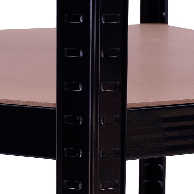 Casa si Gradina - Constructii - Depozitare, transport si protectie - Rafturi, fisete si vestiare - Raft de colt negru 70x45x180 cm pentru depozitare ROTOR - Infinity.ro
