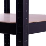Casa si Gradina - Constructii - Depozitare, transport si protectie - Rafturi, fisete si vestiare - Raft de colt negru 70x45x180 cm pentru depozitare ROTOR - Infinity.ro
