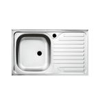 Casa si Gradina - Mobilier - Seturi de mobilier - Seturi bucatarie - Set Masca Chiuveta Sonoma 80 cm X 50 cm X 80 cm, chiuveta inox cuva dreapta, baterie lebada flexibila si sifon scurgere - Infinity.ro
