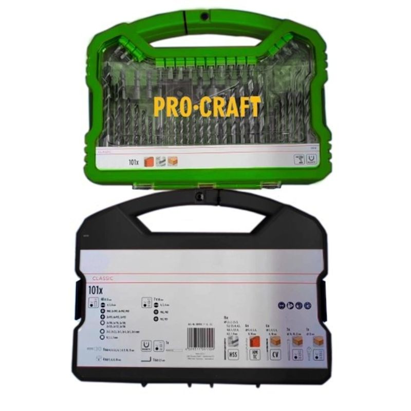 Casa si Gradina - Constructii - Scule electrice si accesorii - Seturi si accesorii pentru gaurit si insurubat - Set de biti PROCRAFT DBS-101, 101 piese - Infinity.ro