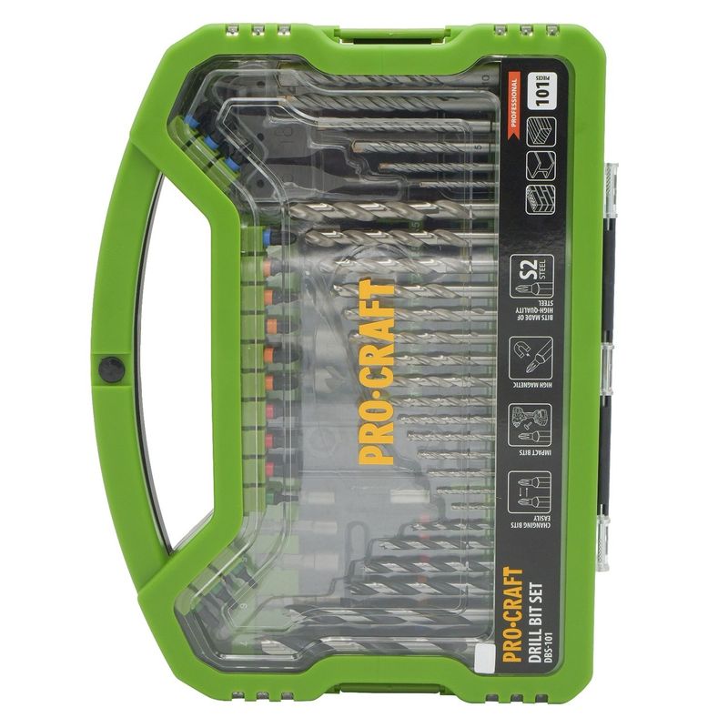 Casa si Gradina - Constructii - Scule electrice si accesorii - Seturi si accesorii pentru gaurit si insurubat - Set de biti PROCRAFT DBS-101, 101 piese - Infinity.ro