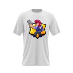 Fashion, accesorii si bijuterii - Barbati - Imbracaminte - Tricouri si bluze barbati - Tricou barbati Colt Action Brawl Stars, alb, marime 2XL - Infinity.ro