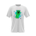Fashion, accesorii si bijuterii - Barbati - Imbracaminte - Tricouri si bluze barbati - Tricou barbati Creeper Blue Sky Minecraft, alb, marime 2XL - Infinity.ro