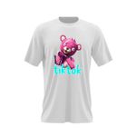 Fashion, accesorii si bijuterii - Barbati - Imbracaminte - Tricouri si bluze barbati - Tricou barbati Cuddle Bear Fortnite Tik Tok Skin, alb, marime 2XL - Infinity.ro