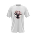Fashion, accesorii si bijuterii - Barbati - Imbracaminte - Tricouri si bluze barbati - Tricou barbati Danganronpa Dark Anime Junko Enoshima, alb, marime 2XL - Infinity.ro
