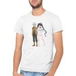 Fashion, accesorii si bijuterii - Barbati - Imbracaminte - Tricouri si bluze barbati - Tricou barbati DanMachi Bell Hestia Omori Fujino Action Anime Kage, alb, marime 2XL - Infinity.ro