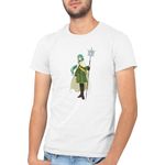 Fashion, accesorii si bijuterii - Barbati - Imbracaminte - Tricouri si bluze barbati - Tricou barbati DanMachi Alf Riveria Elf Fortnite Anime, alb, marime 2XL - Infinity.ro