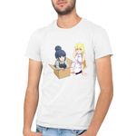 Fashion, accesorii si bijuterii - Barbati - Imbracaminte - Tricouri si bluze barbati - Tricou barbati DanMachi Lion Ryuu YuruYuri Gag Humor Isekai Adventure, alb, marime 2XL - Infinity.ro