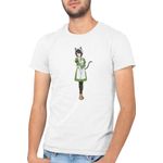 Fashion, accesorii si bijuterii - Barbati - Imbracaminte - Tricouri si bluze barbati - Tricou barbati DanMachi Lolo Chloe Maiden Cosplay Otaku Japan, alb, marime 2XL - Infinity.ro
