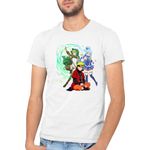 Fashion, accesorii si bijuterii - Barbati - Imbracaminte - Tricouri si bluze barbati - Tricou barbati DanMachi Ryuu Lion Konosuba Aqua Naruto Ninja, alb, marime 2XL - Infinity.ro