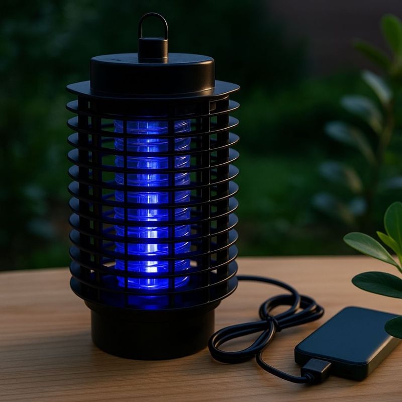 Casa si Gradina - Gradinarit si plante - Intretinere gradina - Articole daunatori gradina - Lampa electrica anti-insecte cu LED si alimentare USB, 11x23 cm, Koopman - Infinity.ro