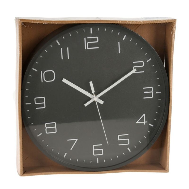 Casa si Gradina - Decoratiuni - Ceasuri - Ceas de perete antracit cu cifre albe 3D, 30 cm, design modern - Infinity.ro