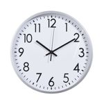 Casa si Gradina - Decoratiuni - Ceasuri - Ceas de perete alb cu cadru gri si cifre negre, 30 cm, design modern - Infinity.ro