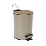 Casa si Gradina - Mobilier - Organizare si depozitare - Cosuri de gunoi - Cos de gunoi cu pedala, capacitate 3l, culoarea gri, 17x24 cm - Infinity.ro