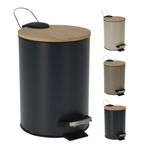 Casa si Gradina - Mobilier - Organizare si depozitare - Cosuri de gunoi - Cos de gunoi cu pedala, capacitate 3l, culoarea bleumarin, 17x24 cm - Infinity.ro
