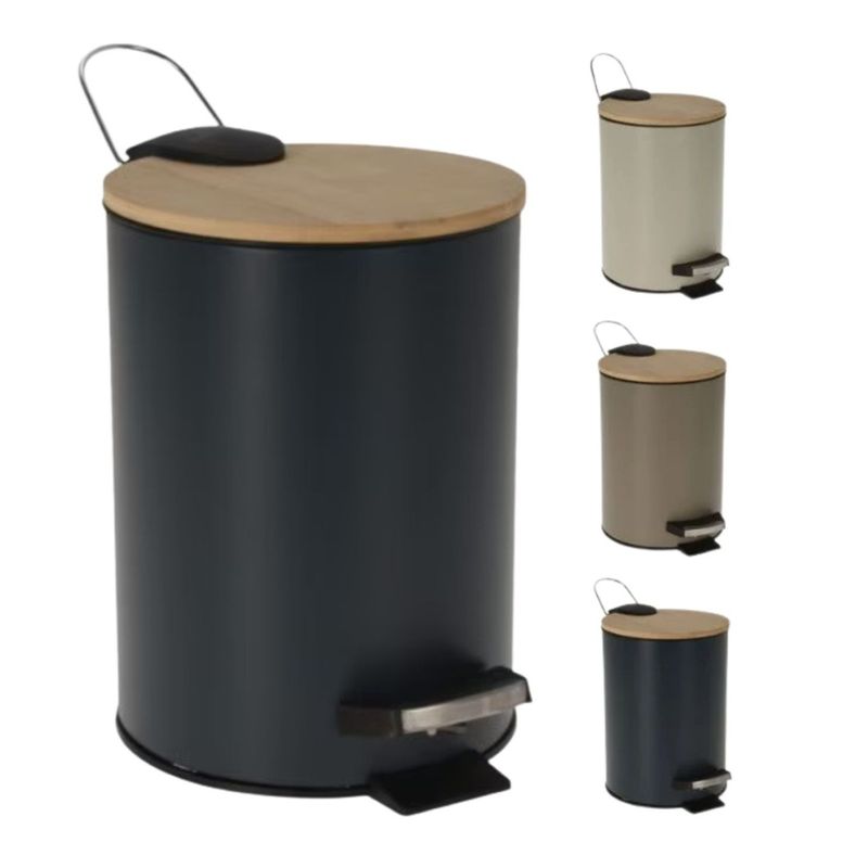 Casa si Gradina - Mobilier - Organizare si depozitare - Cosuri de gunoi - Cos de gunoi cu pedala, capacitate 3l, culoarea bleumarin, 17x24 cm - Infinity.ro
