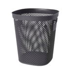 Casa si Gradina - Mobilier - Organizare si depozitare - Cosuri de gunoi - Cos de gunoi 12.5L, din plastic reciclat, model perforat, gri - Infinity.ro