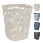 Casa si Gradina - Mobilier - Organizare si depozitare - Cosuri de gunoi - Cos de gunoi 12.5L, din plastic reciclat, model perforat, alb - Infinity.ro