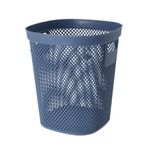 Casa si Gradina - Mobilier - Organizare si depozitare - Cosuri de gunoi - Cos de gunoi 12.5L, din plastic reciclat, model perforat, albastru - Infinity.ro
