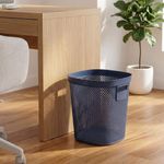 Casa si Gradina - Mobilier - Organizare si depozitare - Cosuri de gunoi - Cos de gunoi 12.5L, din plastic reciclat, model perforat, albastru - Infinity.ro
