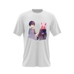 Fashion, accesorii si bijuterii - Barbati - Imbracaminte - Tricouri si bluze barbati - Tricou barbati Darling in the FranXX Manga Japan Anime, alb, marime 2XL - Infinity.ro