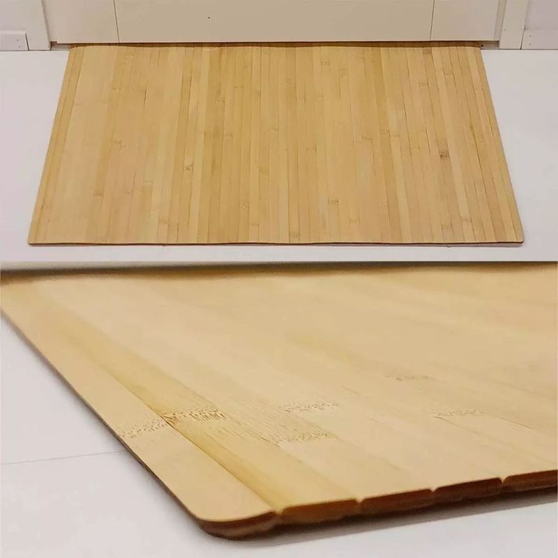 Casa si Gradina - Textile si covoare - Covoare - Covorase intrare - Covoras flexibil, anitderapant, din bambus natur inchis, 80X50cm - Infinity.ro