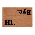 Casa si Gradina - Textile si covoare - Covoare - Covorase intrare - Covor intrare din fibra de cocos 39x59 cm, cu mesaj Hi, Bye - Infinity.ro