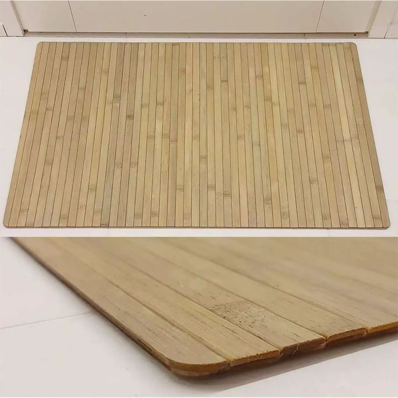 Casa si Gradina - Textile si covoare - Covoare - Covorase intrare - Covoras flexibil, anitderapant, din bambus natur deschis, 80X50cm - Infinity.ro