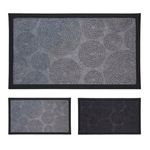 Casa si Gradina - Textile si covoare - Covoare - Covorase intrare - Covor de intrare cauciuc 40x70 cm, gri, model cerculete - Infinity.ro