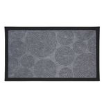 Casa si Gradina - Textile si covoare - Covoare - Covorase intrare - Covor de intrare cauciuc 40x70 cm, gri, model cerculete - Infinity.ro